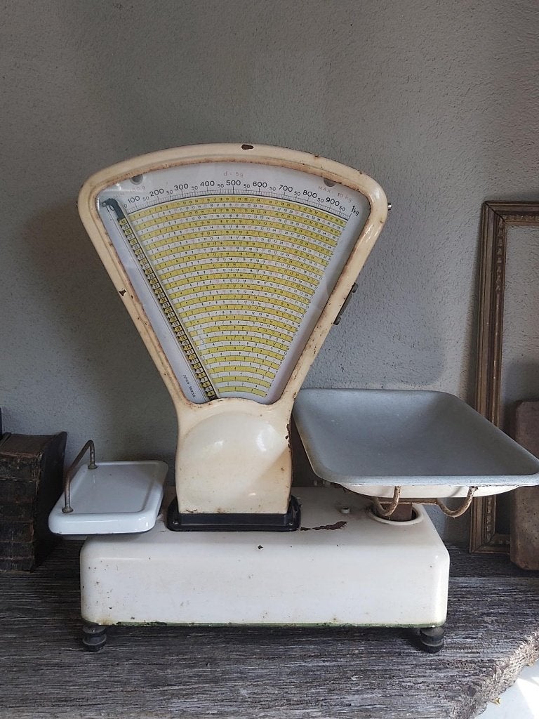 Mooie zware vintage weegschaal P.M. Robbe nr 69, Antiquités & Art, Enlèvement
