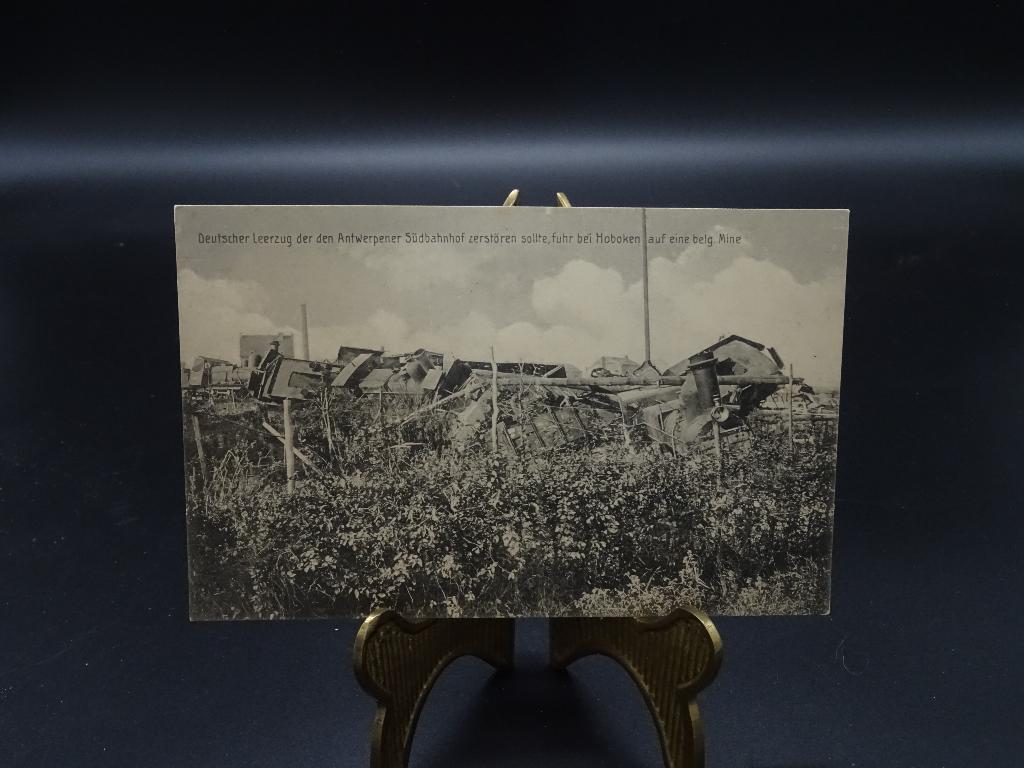 Carte postale allemande train Hoboken WW1 (190/10), Enlèvement ou Envoi, Autres, Photo ou Poster