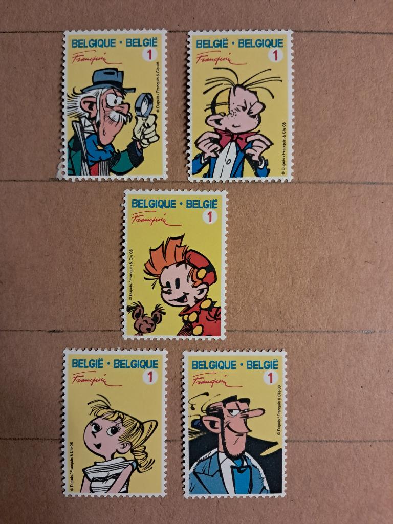 België 3775/79 ** 70 jaar Robbedoes, Postzegels en Munten, Frankeerzegel, Ophalen of Verzenden, Zonder stempel, Postfris