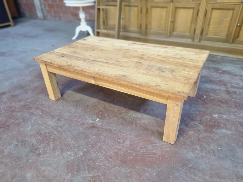 Teak salontafel art:, Huis en Inrichting, Tafels | Salontafels, Gebruikt, Minder dan 50 cm, 50 tot 100 cm, 100 tot 150 cm, Rechthoekig