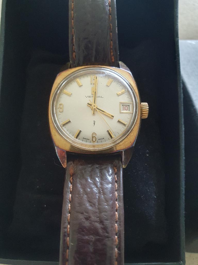 Montre suisse Verdal acier mécanique, fonctionne., Montre-bracelet, Autres marques, Acier, Enlèvement