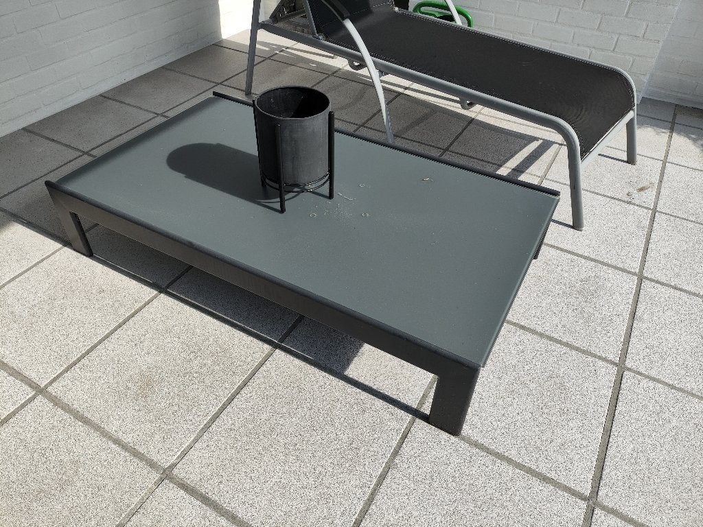 Buiten bijzet tafel, Ophalen, Zo goed als nieuw, Rechthoekig, Aluminium