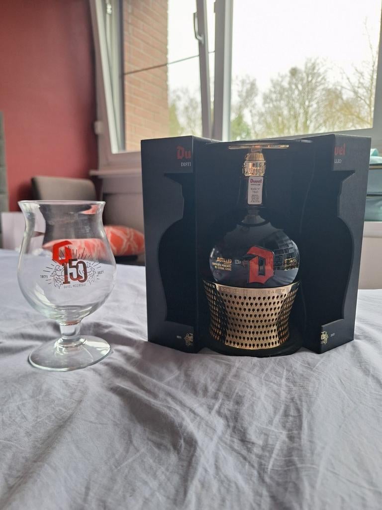 Duvel celebration bottle 2021 + glas 150jaar duvel, Ophalen, Duvel