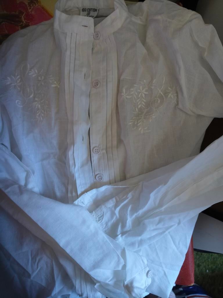 Indische katoenen witte blouses maat S, Watersport en Boten, Ophalen
