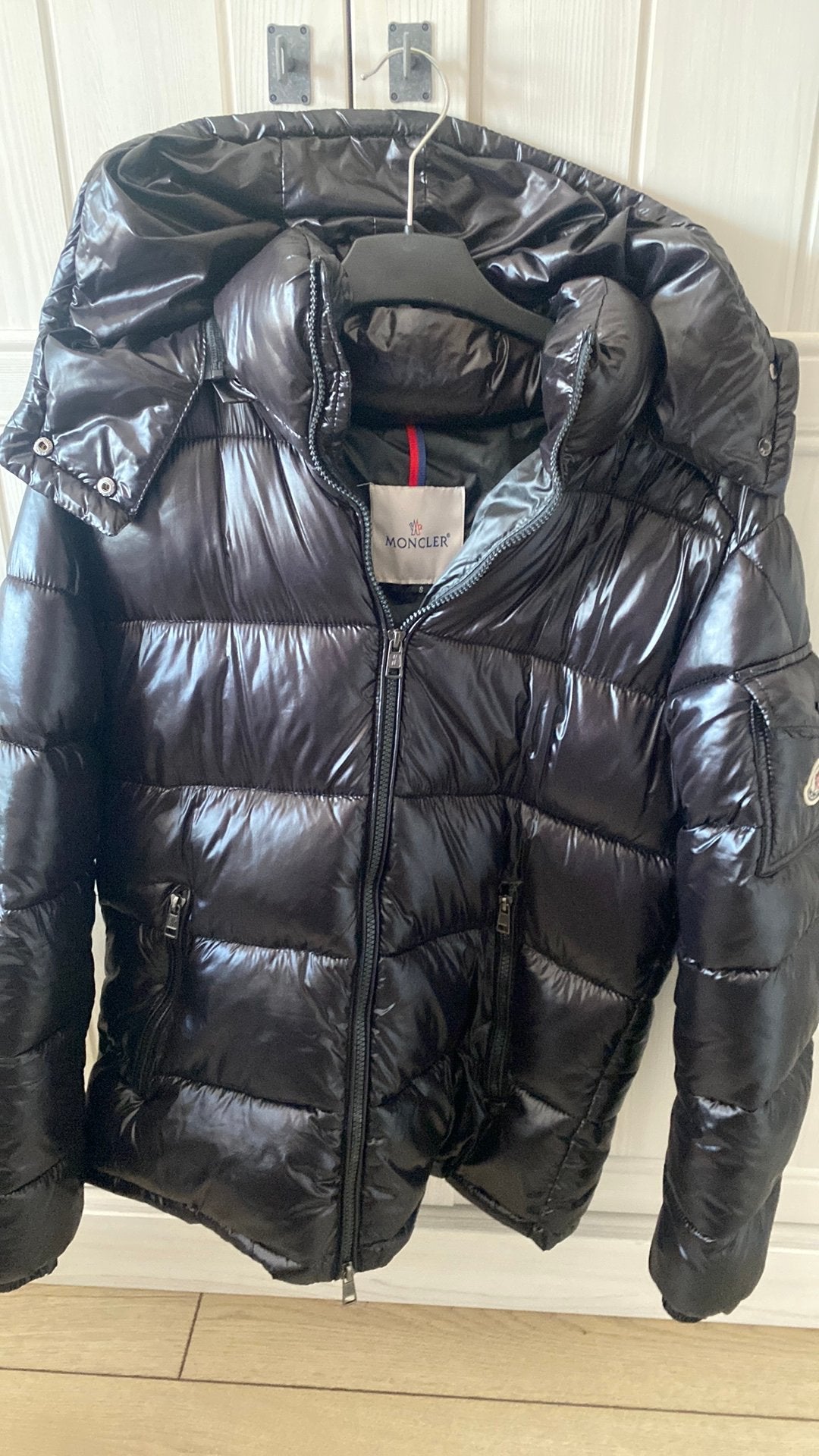 Moncler, Verzenden, Zo goed als nieuw, Maat 46 (S) of kleiner, Zwart