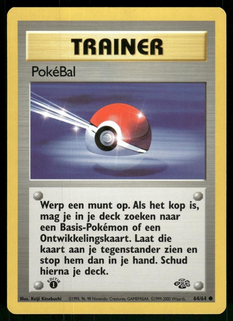 Poké Ball 64/64 - Jungle (1st edition) (NL) (NM), Envoi, Utilisé
