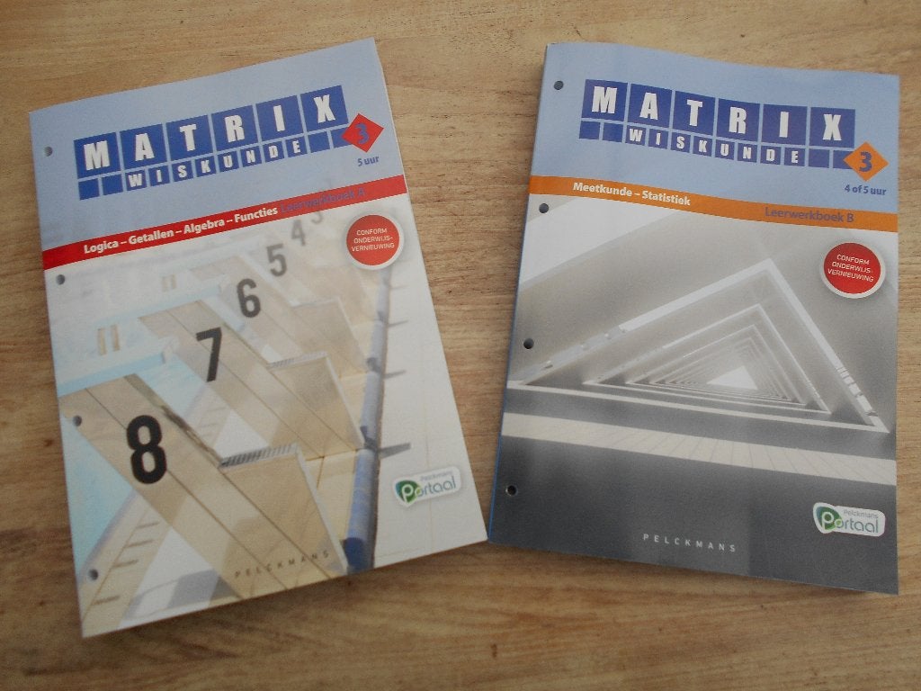 Pelckmans Matrix Wiskunde 3 Leerwerkboek A en B, Enlèvement ou Envoi, Comme neuf, Secondaire, Mathématiques A