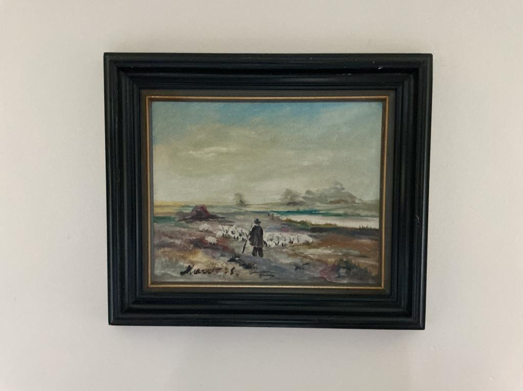 Lot 7.Olieverf.Gesigneerd.500/400. Kader 700/600mm., Ophalen of Verzenden