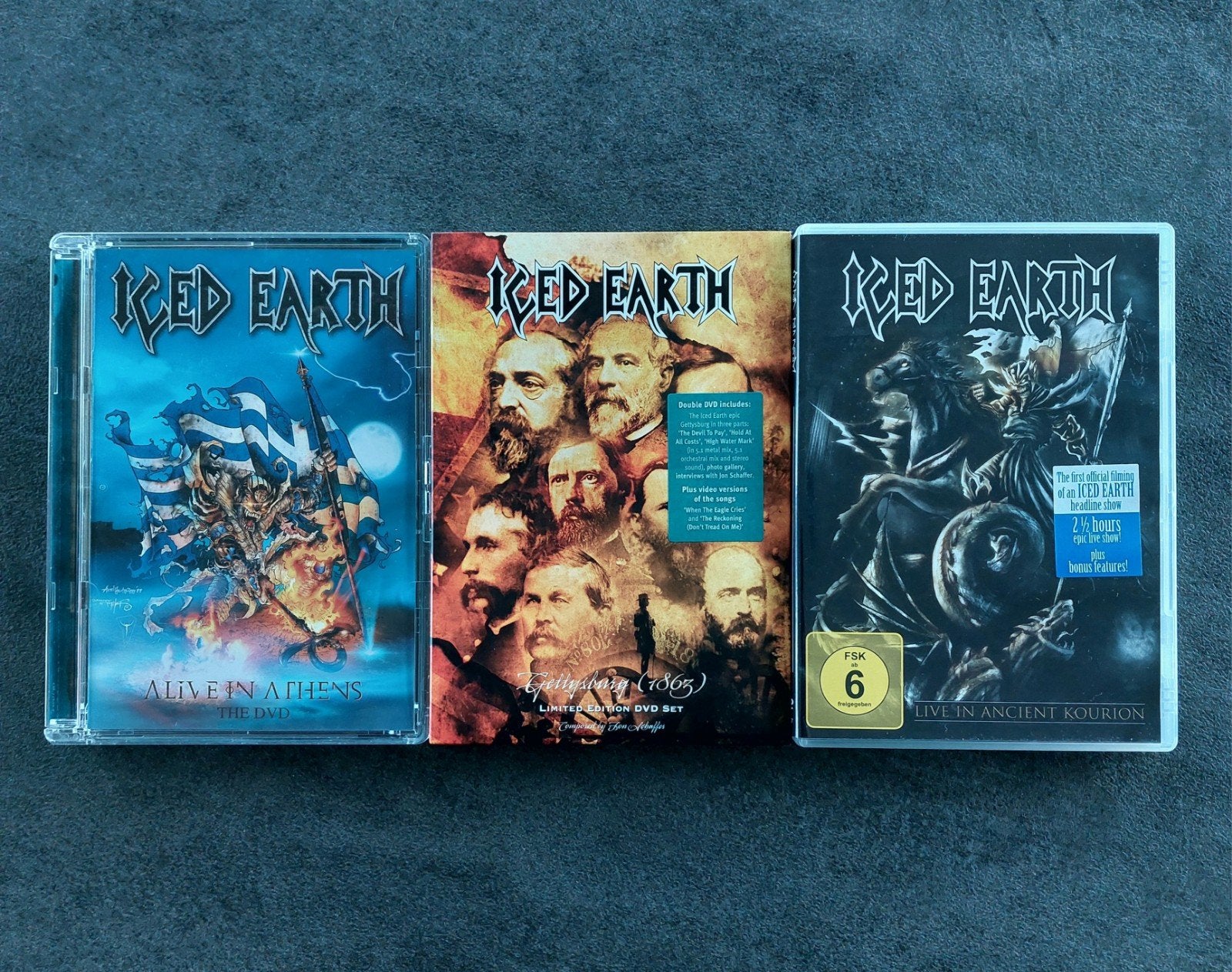 Lot Van 3 DVD's Van Metal Band Iced Earth (Metal / Hardrock), CD & DVD, Enlèvement ou Envoi, Comme neuf, Hard rock