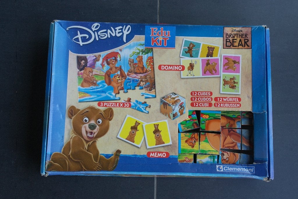 puzzel, memo domino 3 in 1 broeder beer, Kinderen en Baby's, Ophalen of Verzenden, Gebruikt, Puzzelen