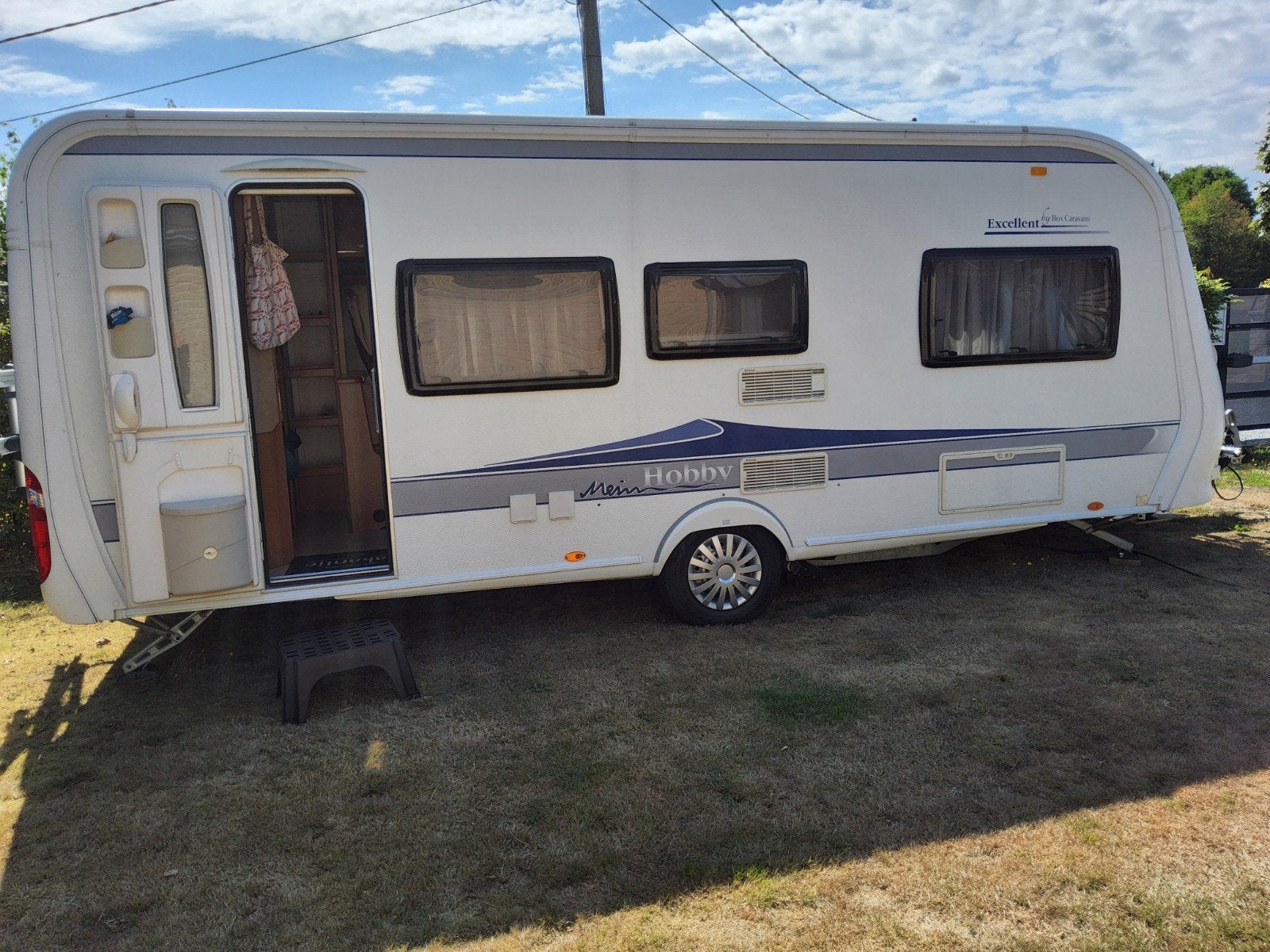 Hobby 540 Kmfe excellent, Caravans en Kamperen, Caravans, Frans bed, Hobby, Kachel, 7 tot 8 meter
