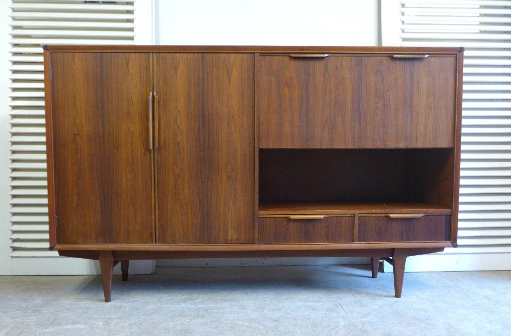 Magnifique buffet Fristho vintage du milieu du siècle, 25 à 50 cm, Teck, 150 à 200 cm, Vintage midcentury retro