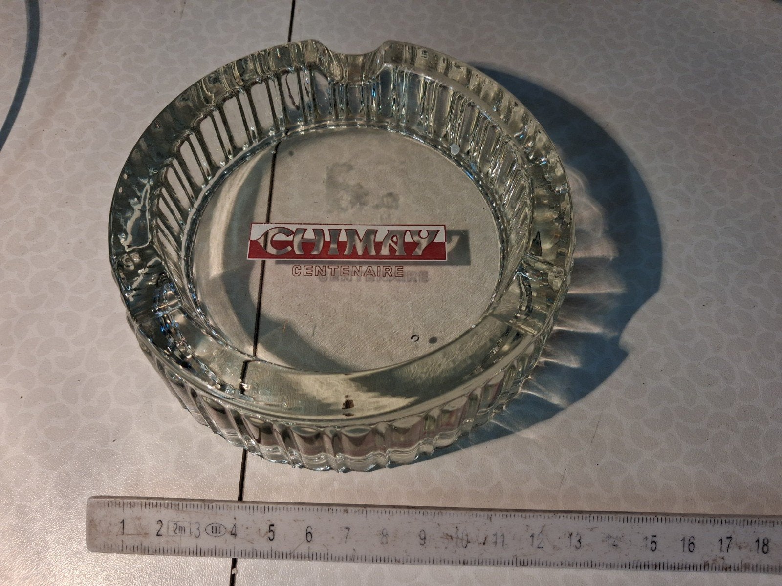Asbak Chimay centenaire glas 1962, Verzamelen, Merken en Reclamevoorwerpen, Ophalen of Verzenden