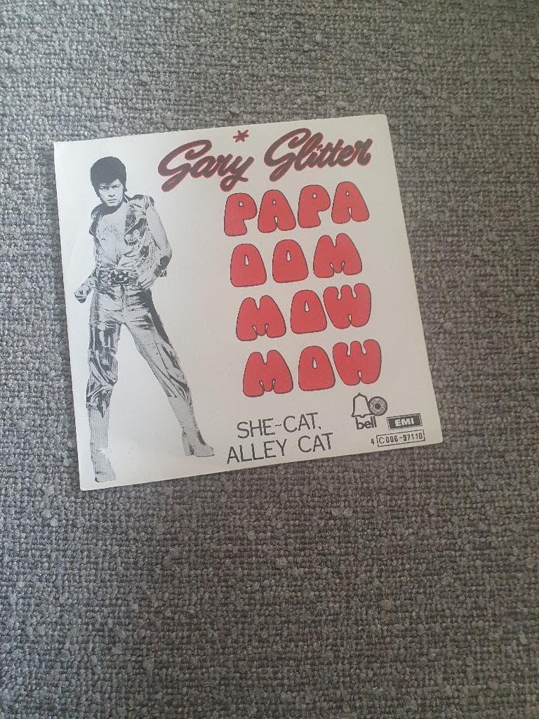 S - Gary Glitter – Papa Oom Mow Mow - 1975, Cd's en Dvd's, 7 inch, Single, Ophalen of Verzenden, Rock en Metal
