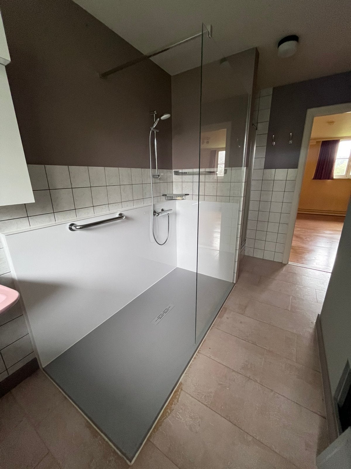 Douchebak 90x180, douchekraan grohe en glas 120x200cm, Ophalen, Zo goed als nieuw