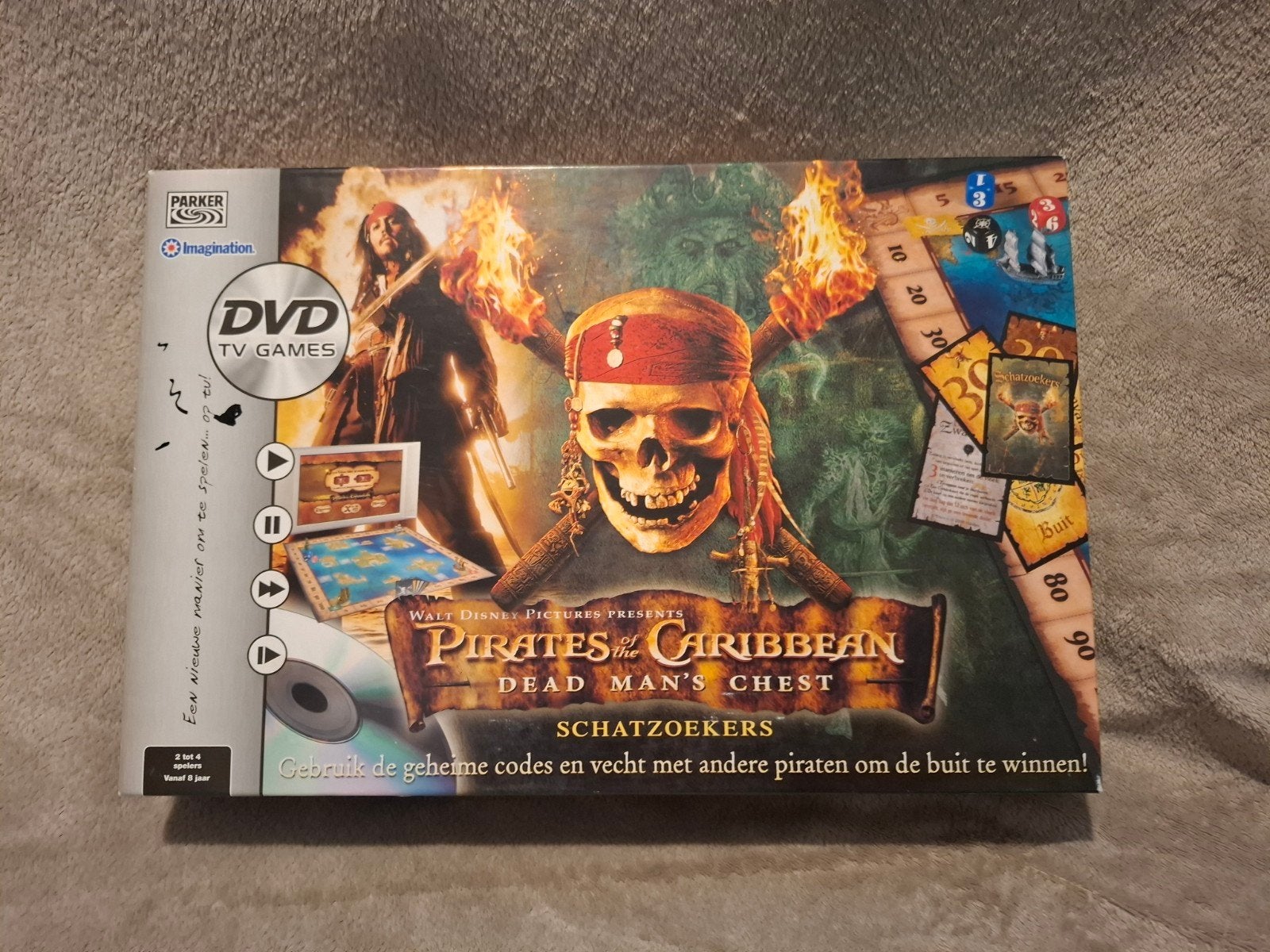 Piraten of the Caribbean - schatzoekers interactief dvd spel, Drie of vier spelers, Ophalen, Gebruikt, Parker
