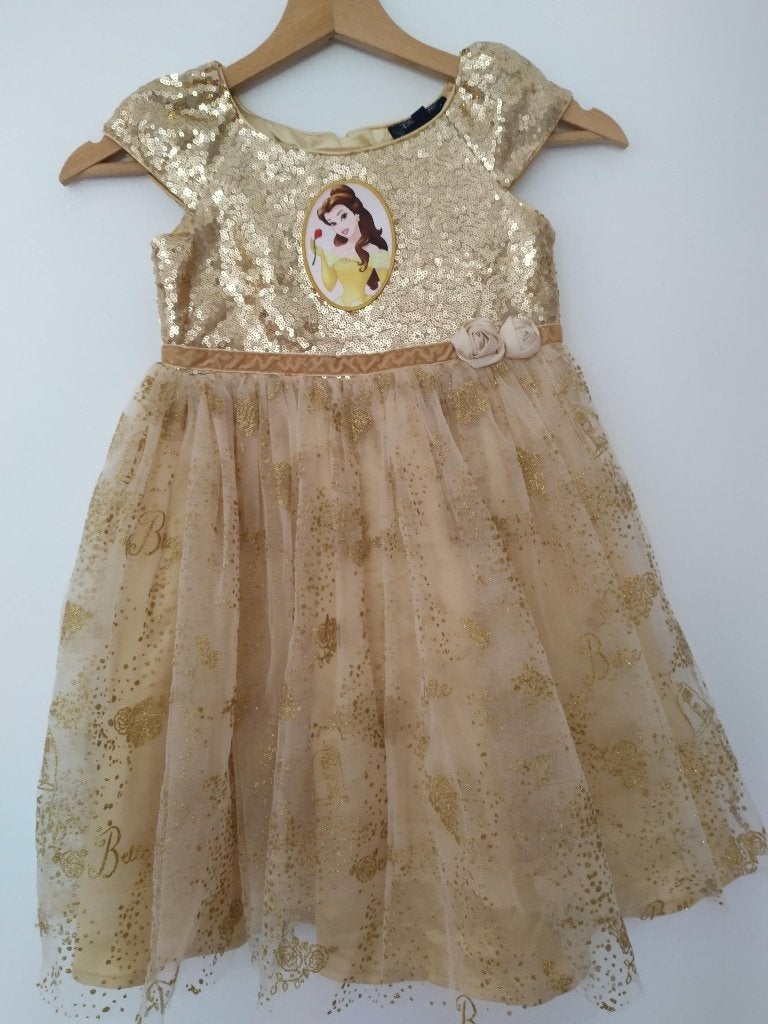 Robe Disneyland Paris signée Belle - 6 ans - Parfait état, Enlèvement ou Envoi, Comme neuf, 110 à 116, Fille