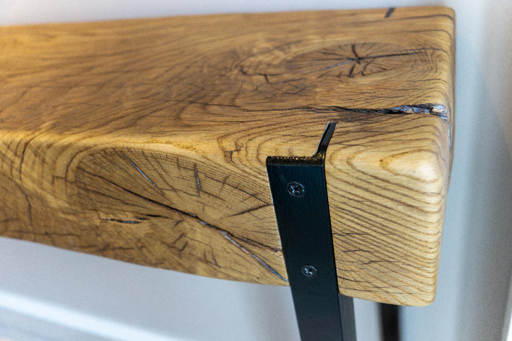 Grande console en ancienne poutre en chêne, Maison & Meubles, Enlèvement ou Envoi, Neuf