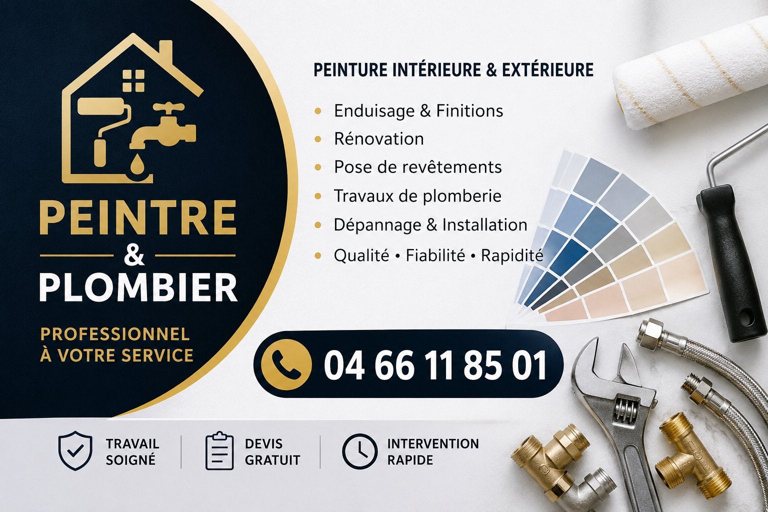 Peintre & Plombier – Travail soigné et professionnel, Enlèvement ou Envoi, Comme neuf