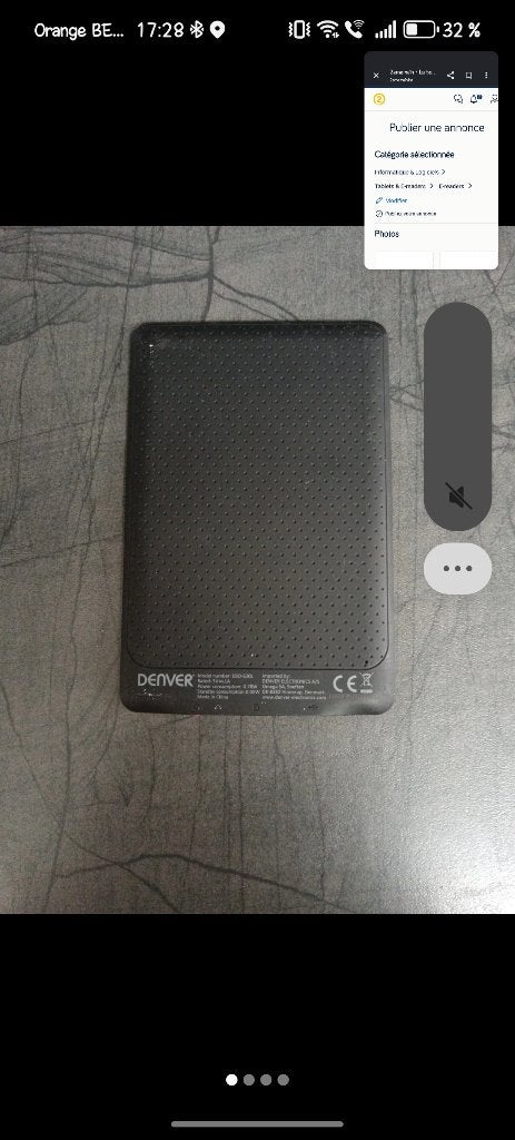 Liseuse, Computers en Software, E-readers, Ophalen, 6 inch of minder, 4 GB of minder, Denver
