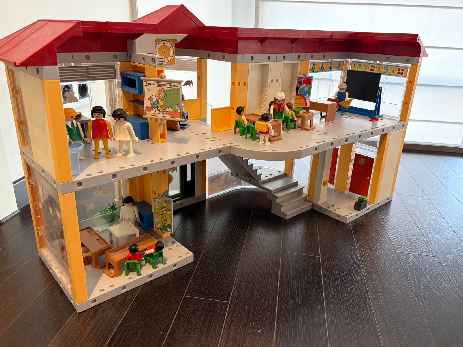 Playmobil  school met veel toebehoren, Gebruikt, Gebouw, Complete set, Ophalen of Verzenden