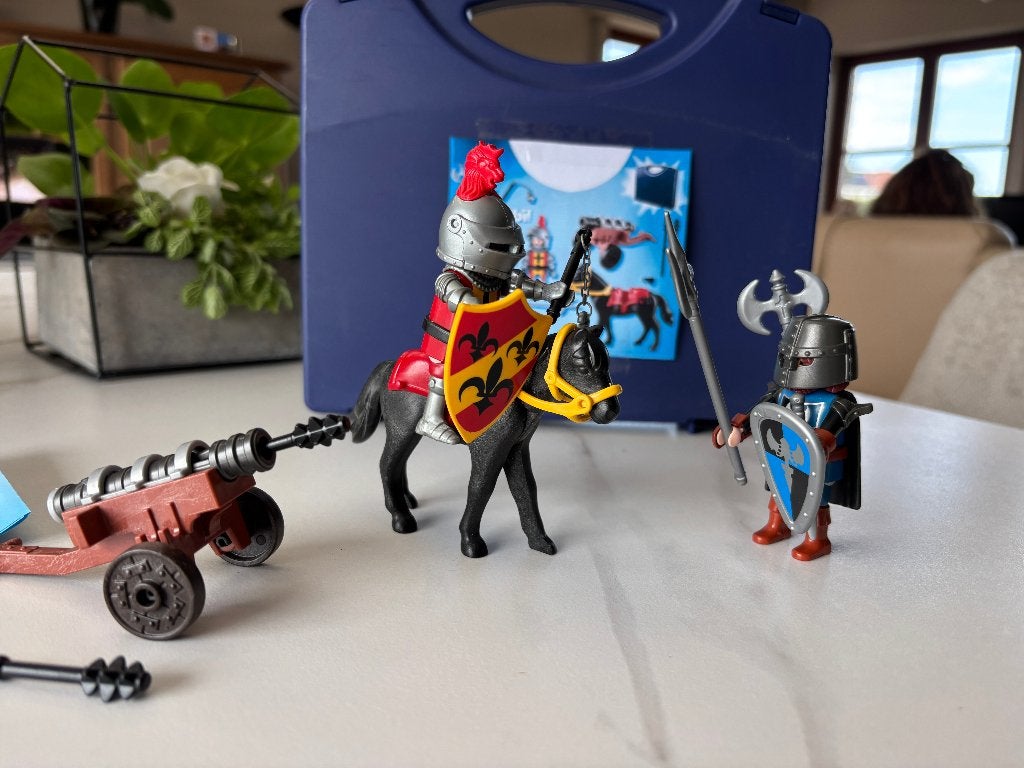 Playmobil 5972 Chevalier et dragon (Valisette), Comme neuf, Dragons, Figurines, Kit complet