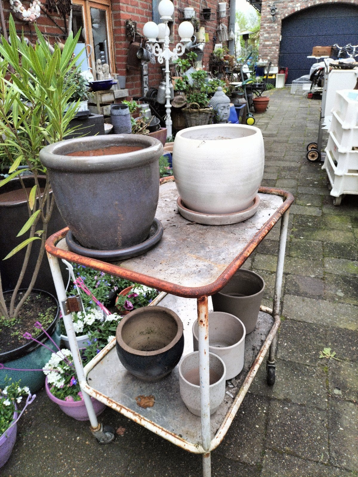 geglazuurde keramieken  buiten bloempot, Ophalen