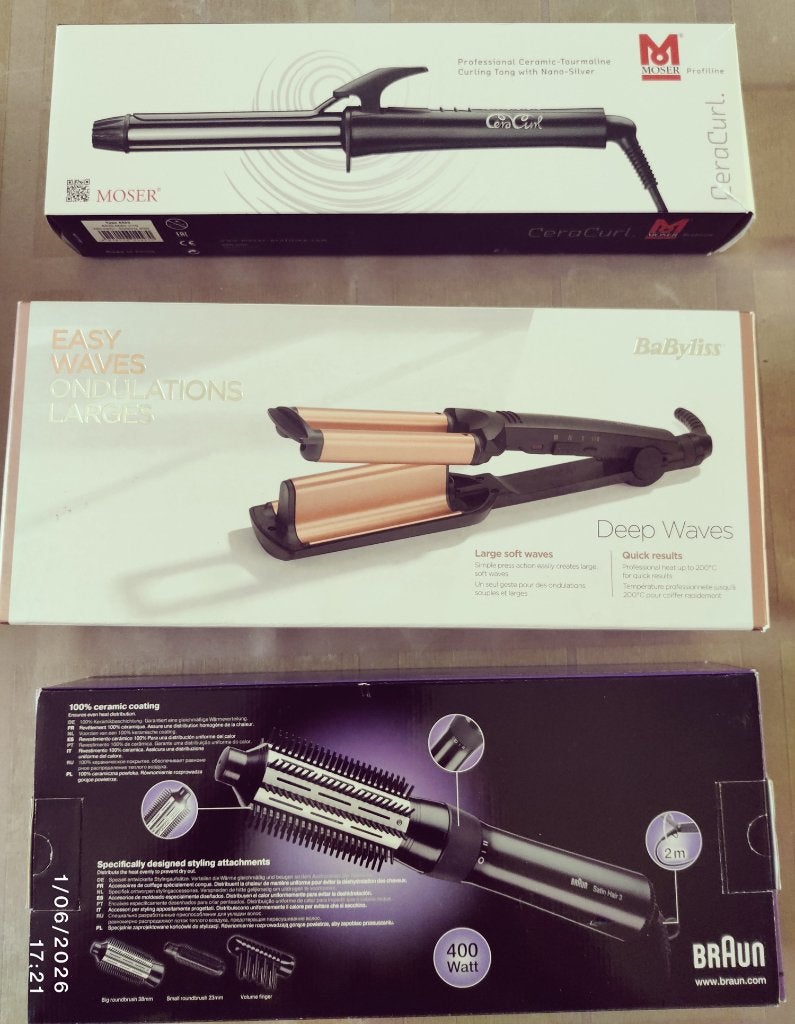 2 stijltangen en airbrush, Ophalen, Nieuw, Haarverzorger of -hersteller