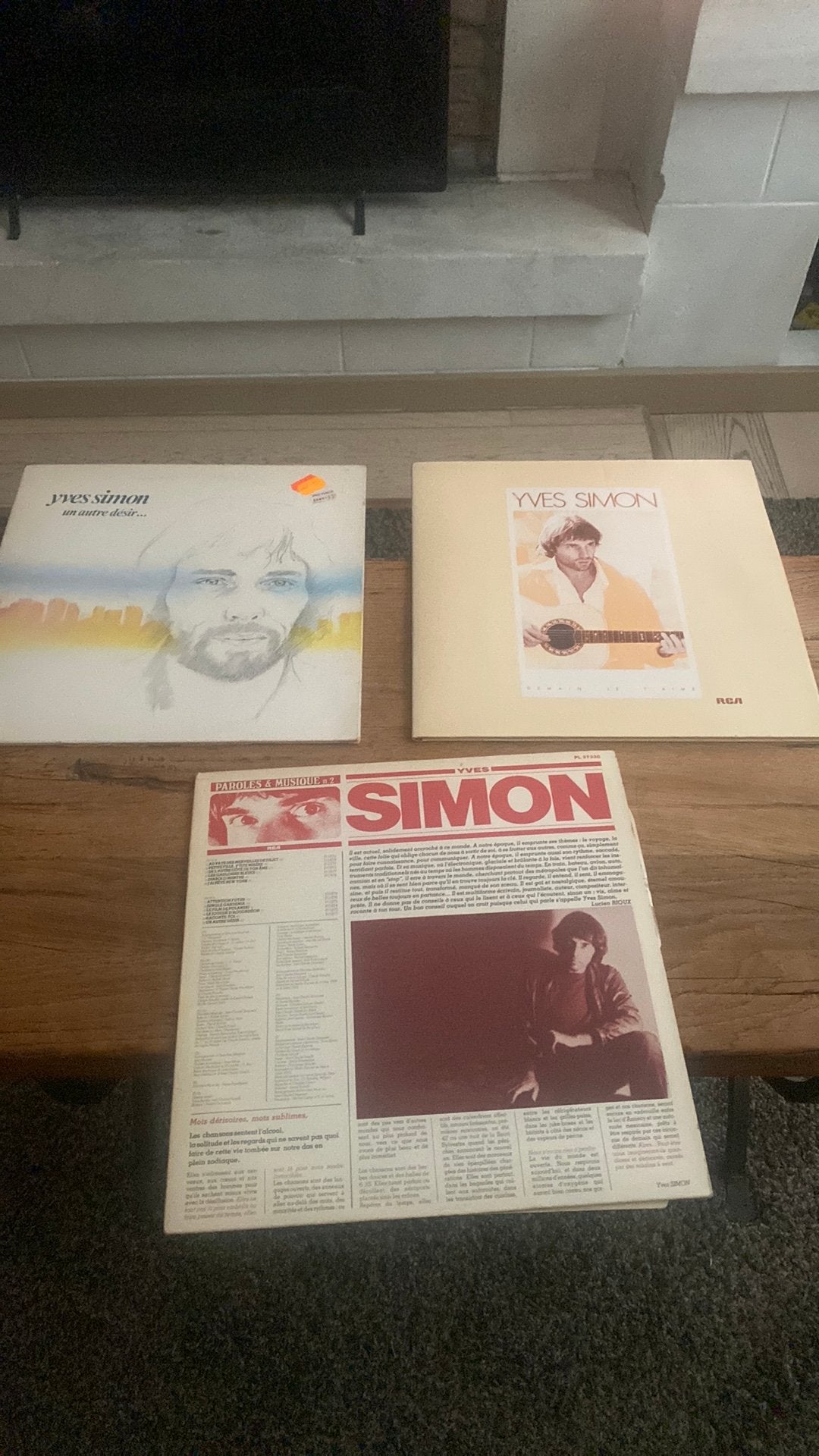 Yves Simon 3 vinyl 33 toeren, Cd's en Dvd's, Vinyl | Overige Vinyl, Ophalen, Gebruikt