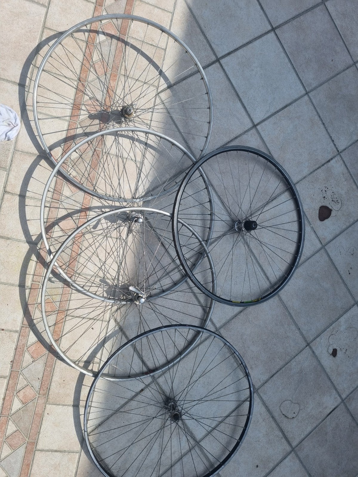 Roues de vélo tubular (toutes mavic 700c), Vélos & Vélomoteurs, Pneu, Acier, Comme neuf, Enlèvement