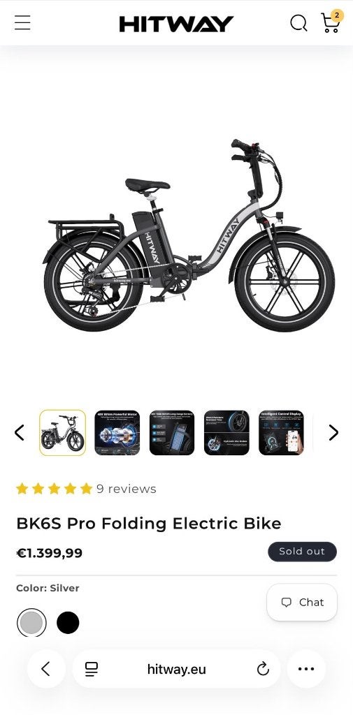 HITWAY BK6S Pro Electric Bike-Like New/Company Packed, Vélos & Vélomoteurs, Vélos électriques, Comme neuf, Autres marques, Enlèvement