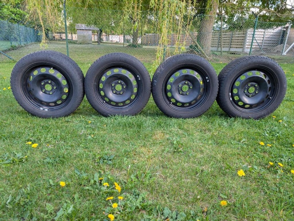 Metalen velgen met winterbanden, Autos : Pièces & Accessoires, Pneus & Jantes, Pneus hiver, 16 pouces, Enlèvement, Utilisé