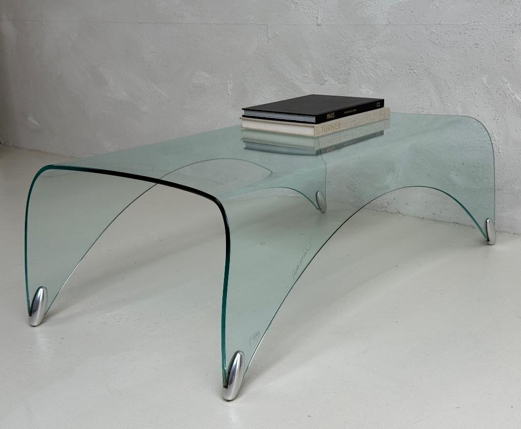 Fiam Italia 'Genio' Salontafel | Massimo Iosa Ghini | 1980, Maison & Meubles, 100 à 150 cm, Moins de 50 cm, Enlèvement ou Envoi