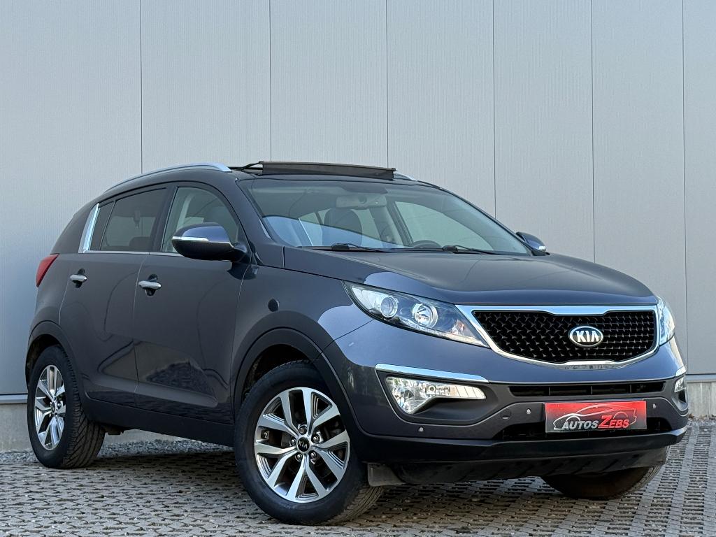 Garantie Cruise Navi  caméra pano LED Kia Sportage 1.6i*, Cuir, Entreprise, Boîte manuelle, Noir