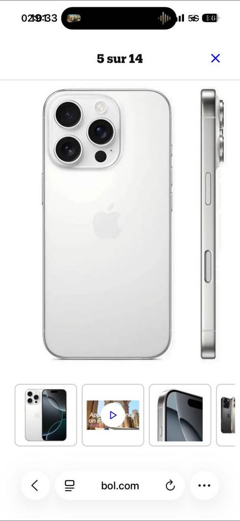 Iphone 16 pro 128gb neuf scellé, Enlèvement ou Envoi, Comme neuf, IPhone 16