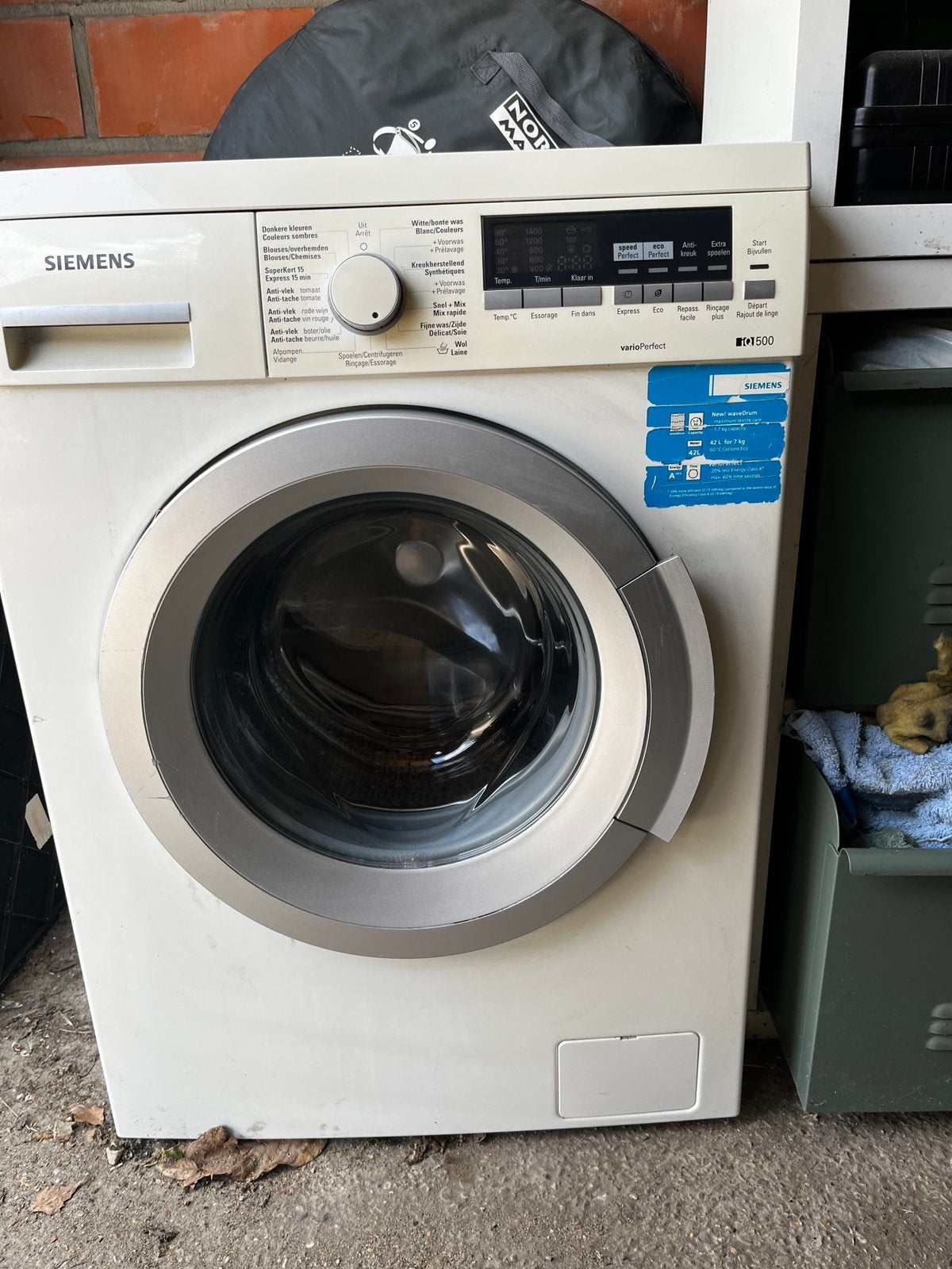 Siemens vario perfect iq500, Ophalen, Gebruikt, Energieklasse A of zuiniger, 1200 tot 1600 toeren