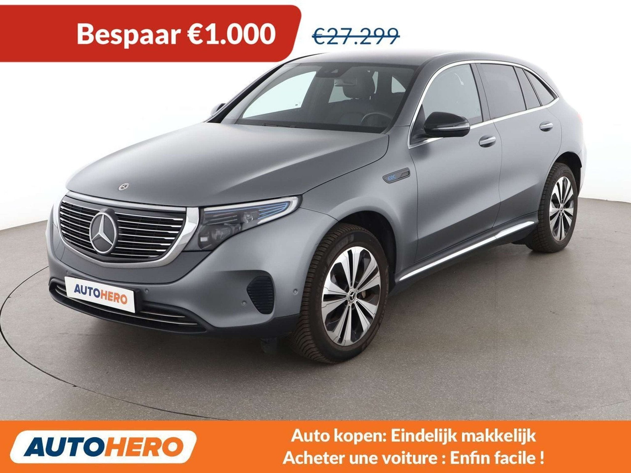 Mercedes-Benz EQC 400 electric drive 300 kW 4Matic, Auto's, Mercedes-Benz, Automaat, Gebruikt, Zwart, 408 pk