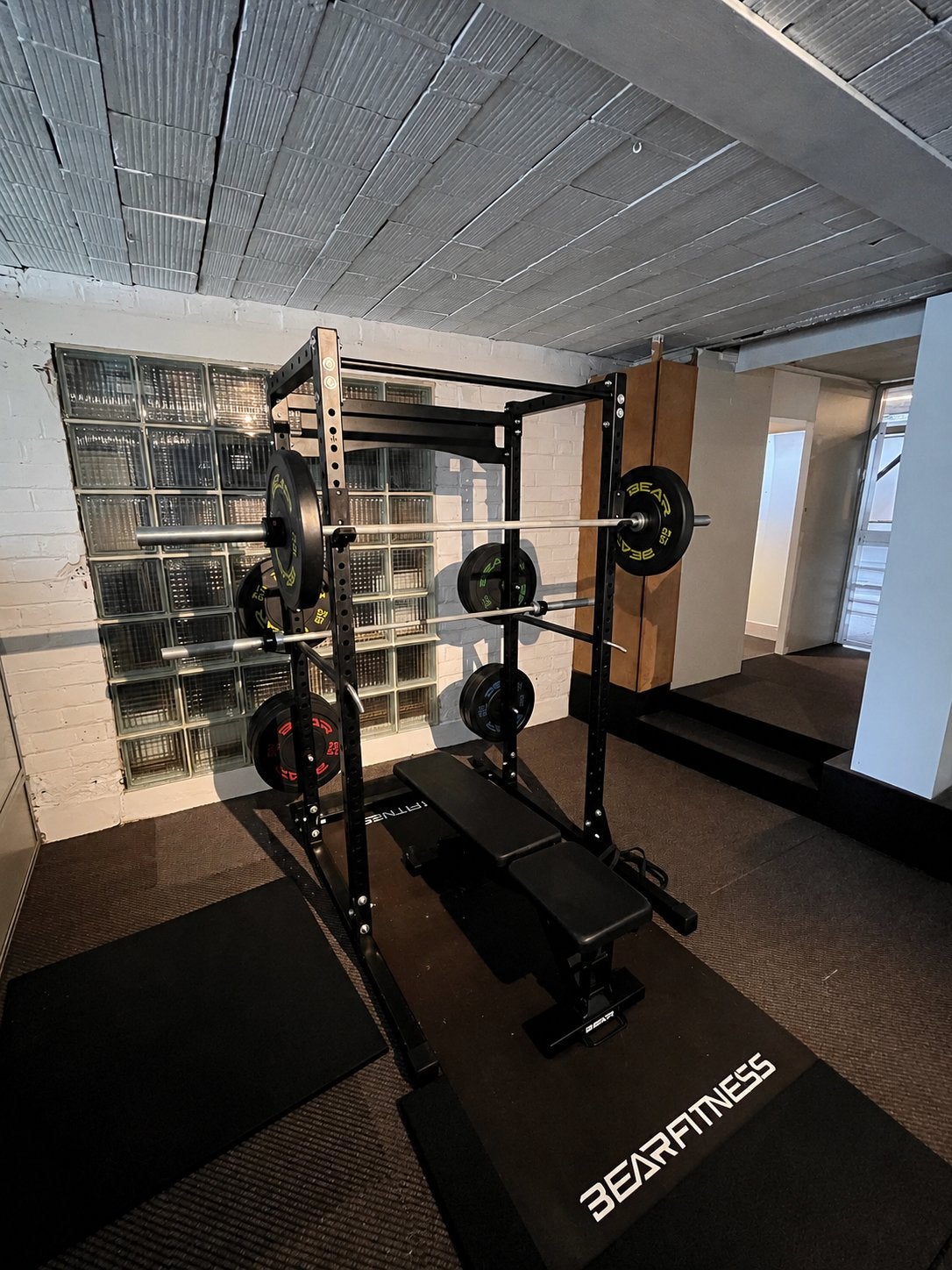 Bear Fitness Power Rack (profesioneel), Sport en Fitness, Ophalen, Benen, Krachtstation, Zo goed als nieuw