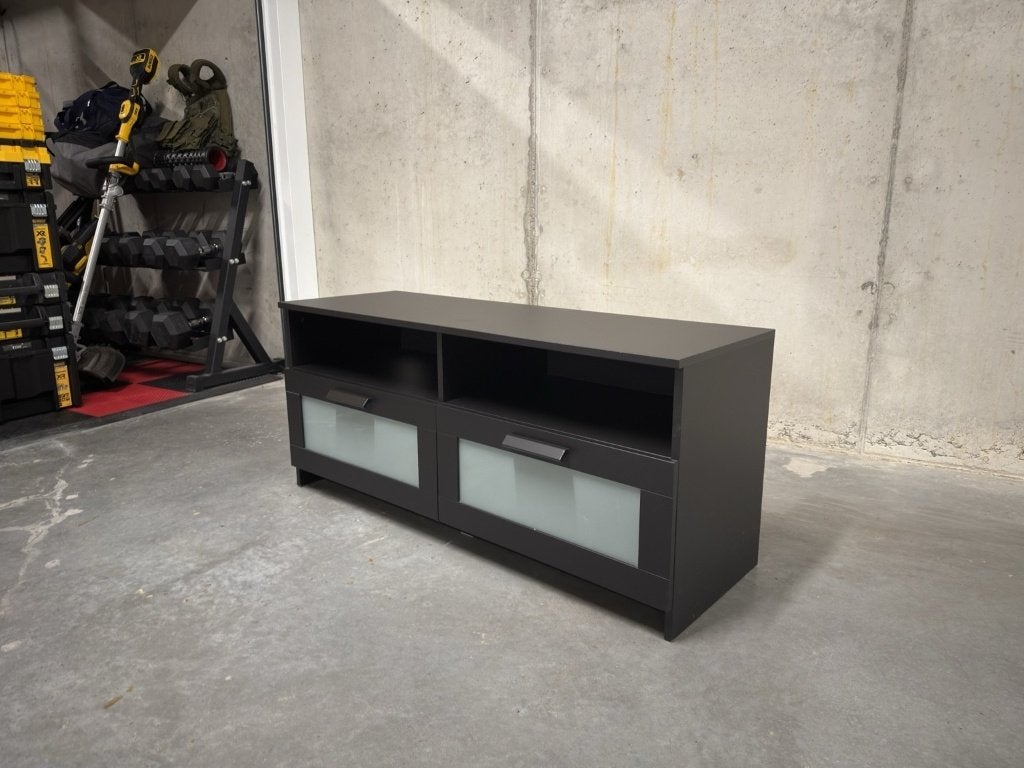 IKEA BRIMNES TV-meubel zwart 120x41x53 cm - zeer goede staat, Huis en Inrichting, Kasten |Televisiemeubels, Ophalen, Gebruikt