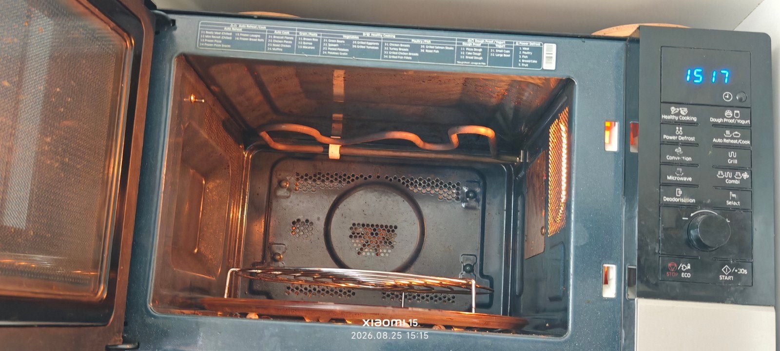 Samsung combi-microgolfoven met grill & hetelucht (rvs / zil, Ophalen, Grill, Combi-microgolfoven, Draaiplateau
