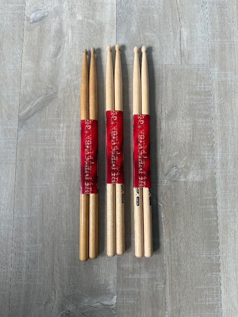 Lot de 3 paires baguettes pour batterie, Musique & Instruments, Enlèvement, Comme neuf