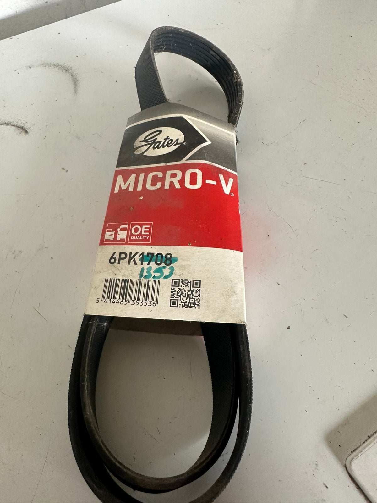 Nie Gates Micro-V6PK1353 Multiriem 6groeven 1353mmUniverseel, Ophalen, Seat