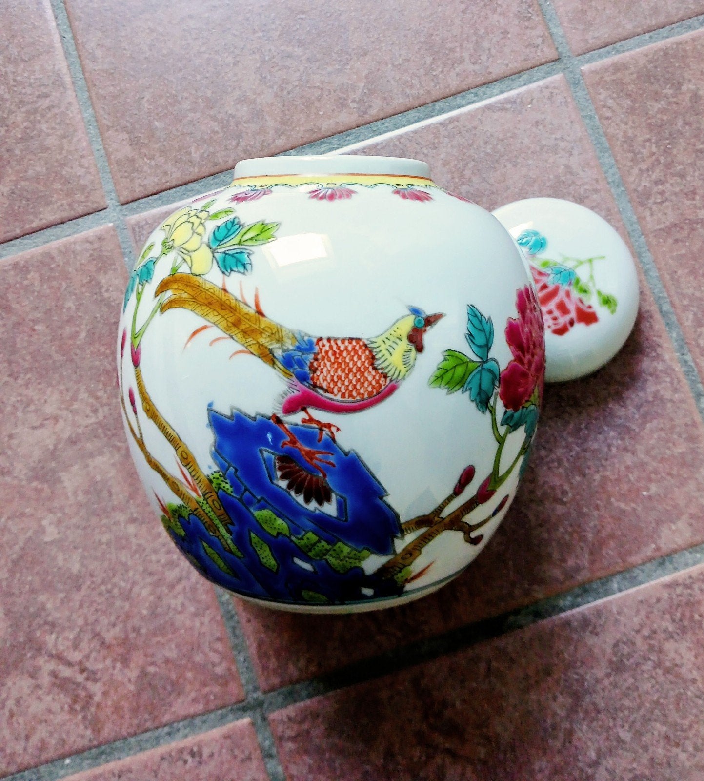 Kleine Chinese gemberpot met deksel, Antiek en Kunst, Verzenden