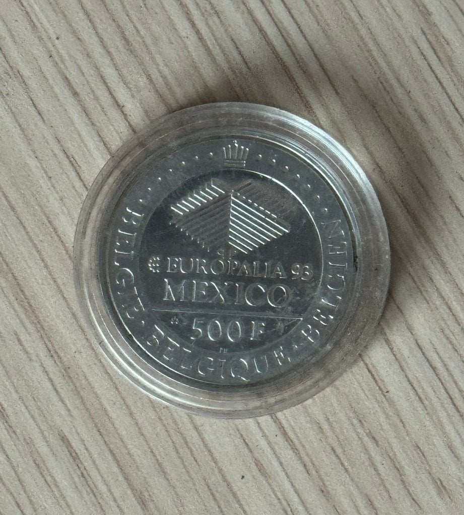 ALBERT II 500 Francs 1993*Europalia '93 - Mexico* ZILVER, Zilver, Ophalen of Verzenden, Losse munt, Zilver