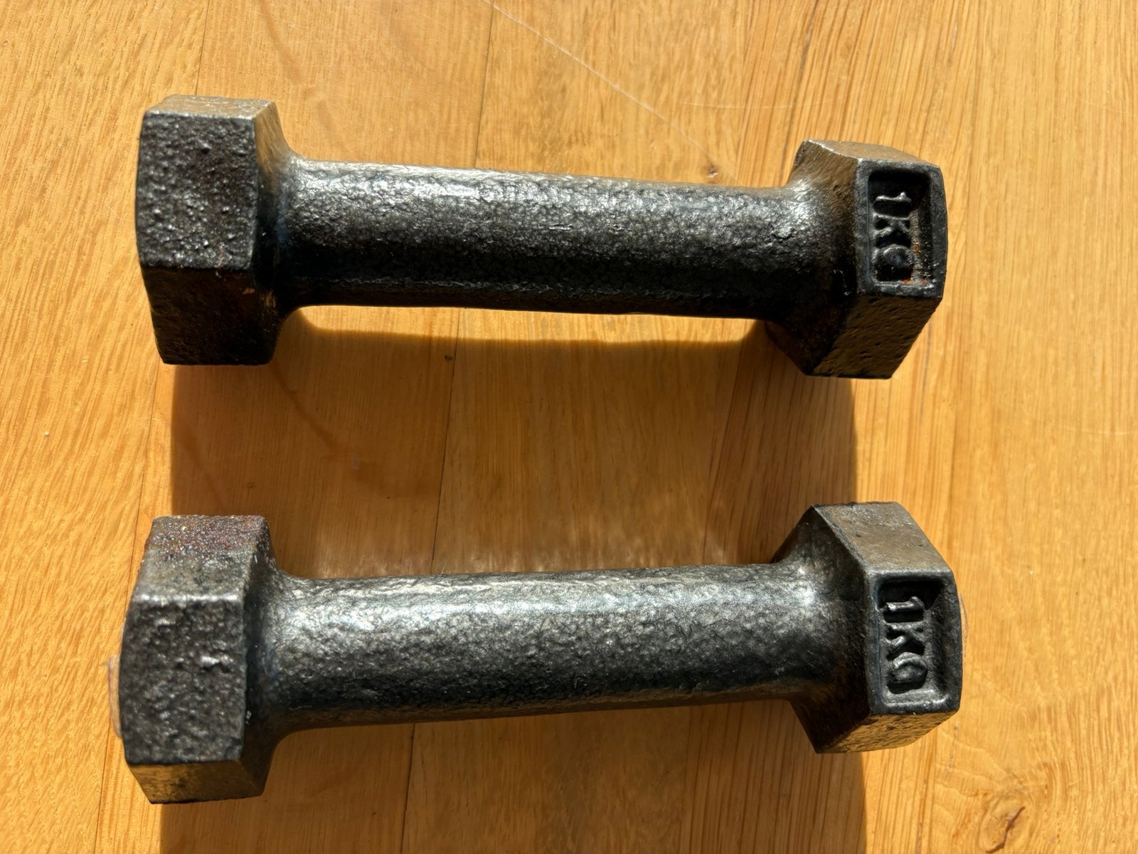 2 halters van 1 kg, Ophalen, Gebruikt, Halterset