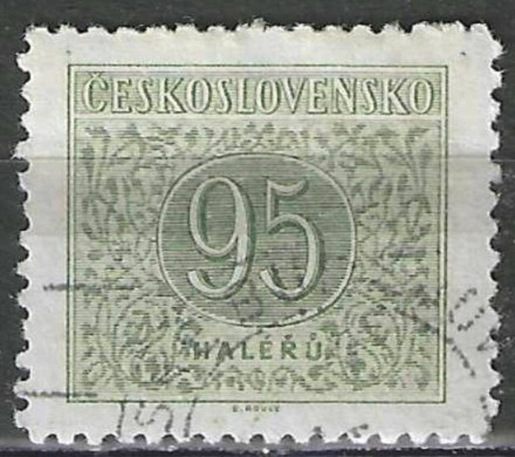Tchécoslovaquie 1954 - Yvert 84TX - Timbre fiscal type  (ST), Timbres & Monnaies, Timbres | Europe | Autre, Envoi, Affranchi