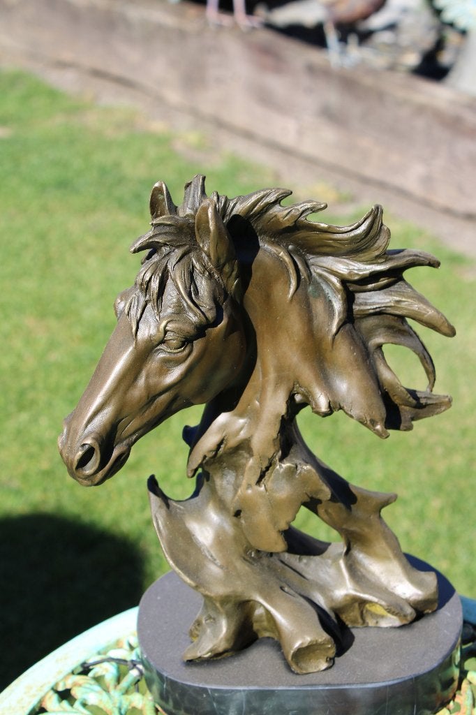 cheval buste en bronze signé , MILO, Enlèvement ou Envoi, Bronze