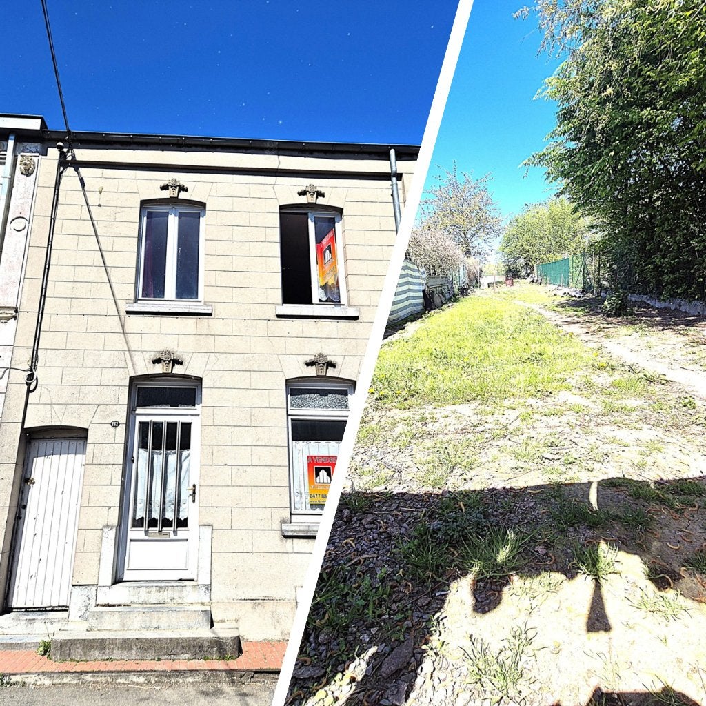 Maison unifamiliale avec cour et jardin + passage latéral, Immo, Huizen en Appartementen te koop, Provincie Henegouwen, 500 tot 1000 m²
