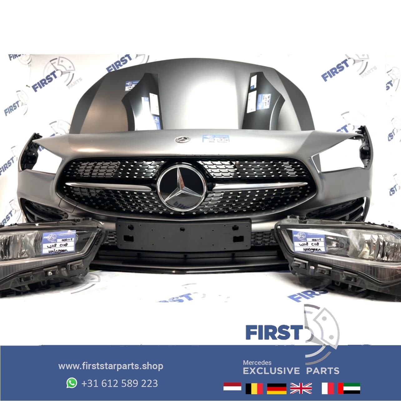 2022 W118 C118 CLA AMG LINE VOORKOP ZWART WIT GRIJS originee, Utilisé, -, Avant, -
