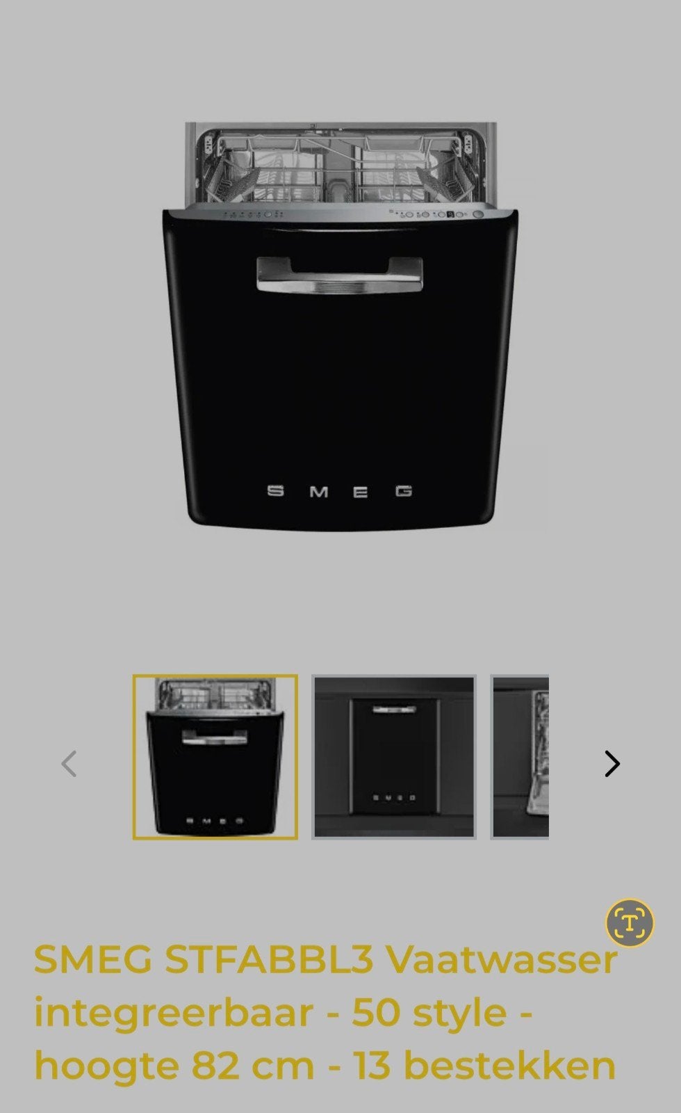 Smeg vaatwasser, Ophalen